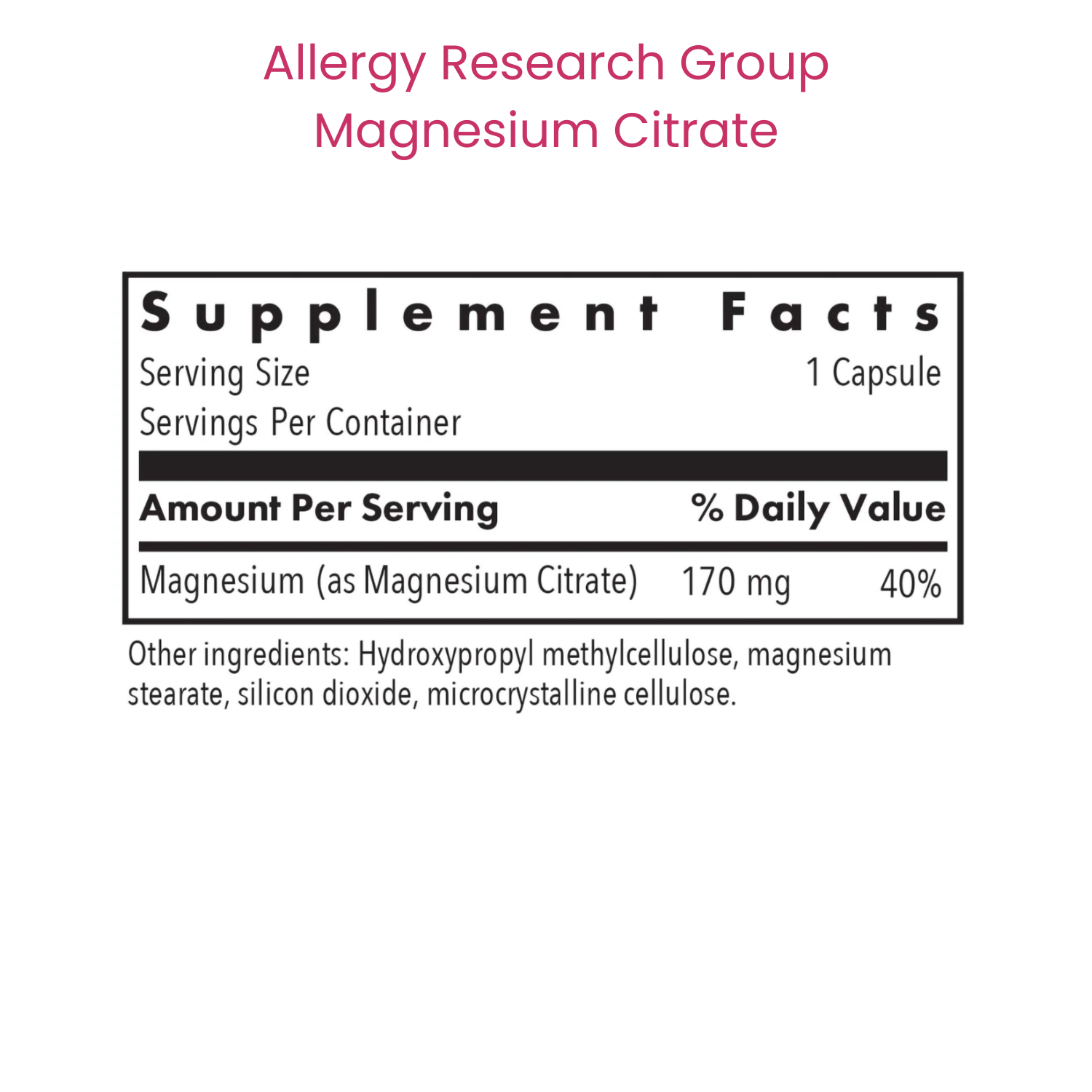 Magnesium Citrate 170mg