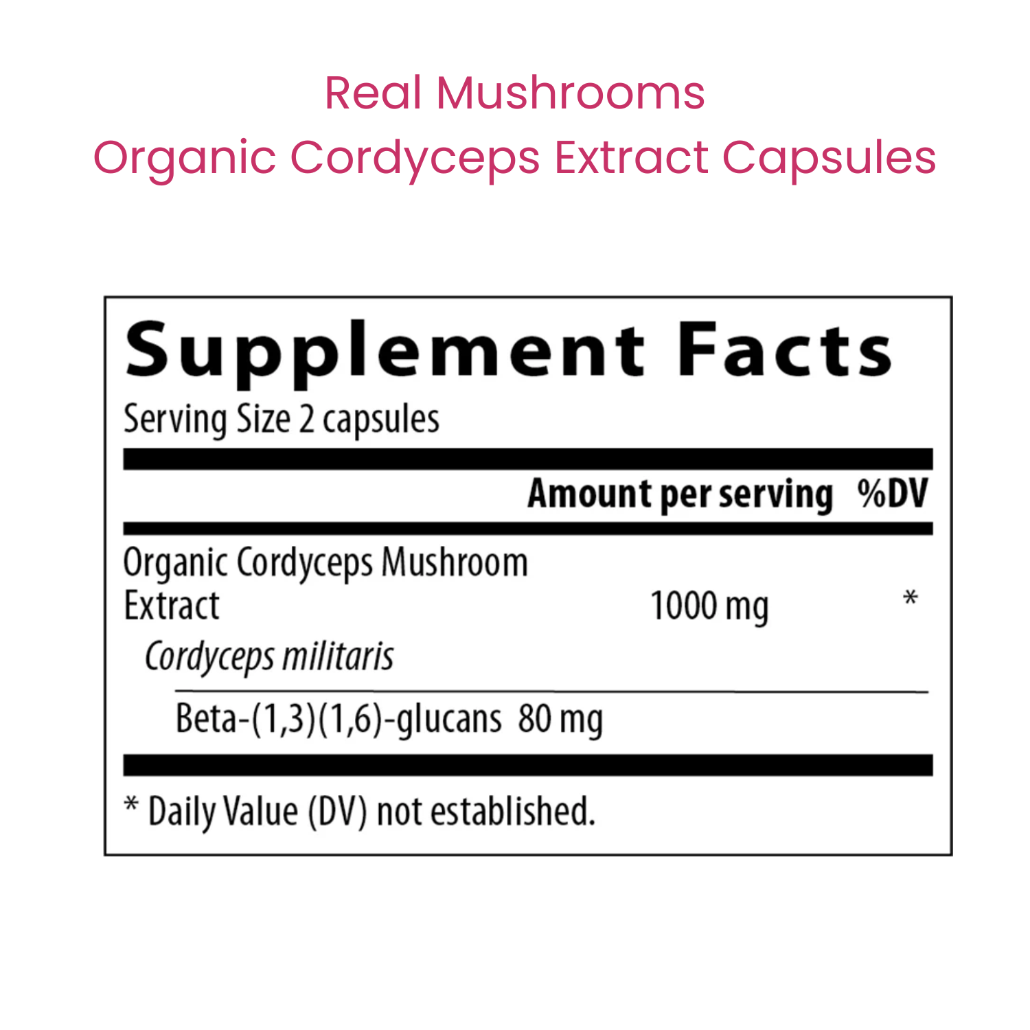 Organic Cordyceps Extract Capsules