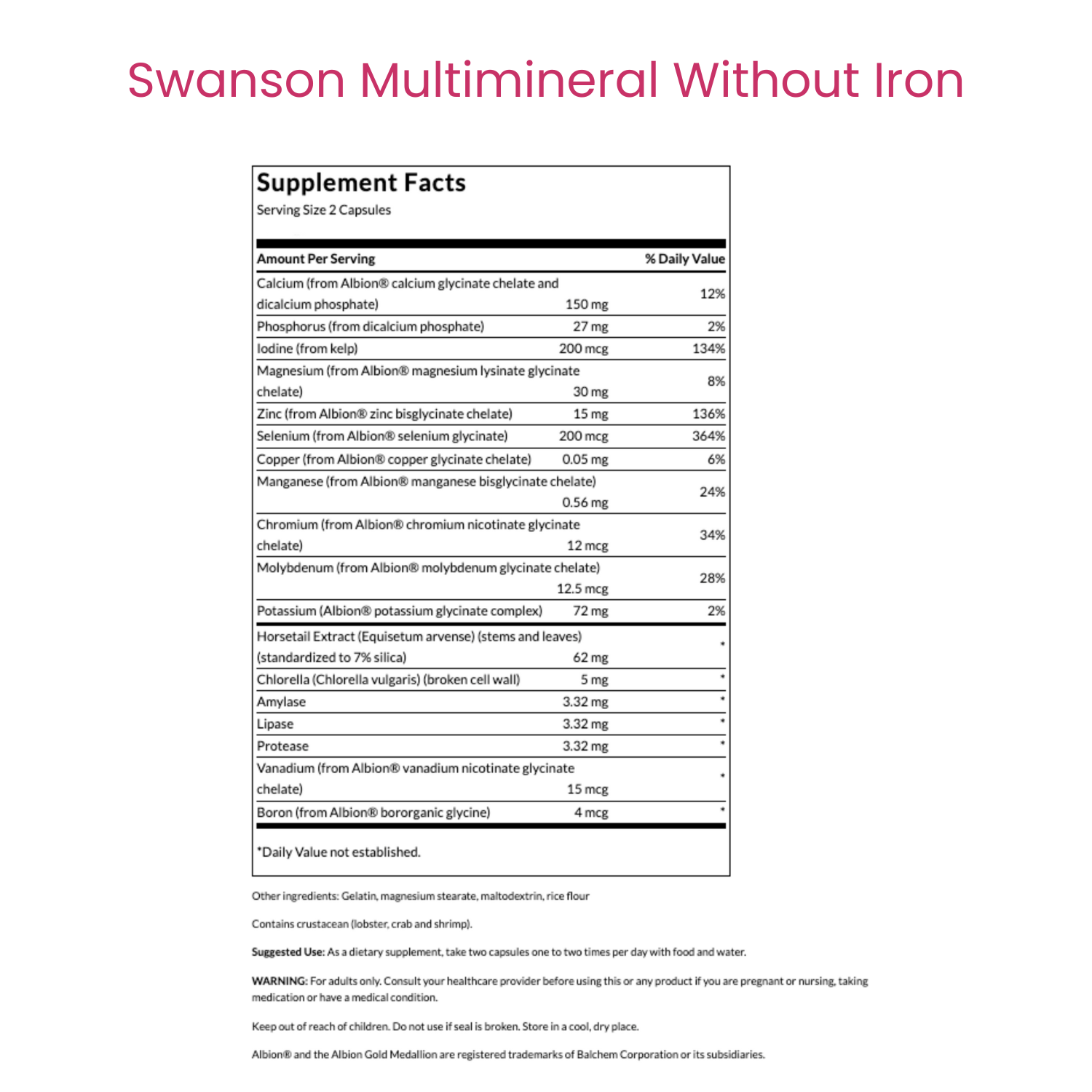 Multimineral Without Iron