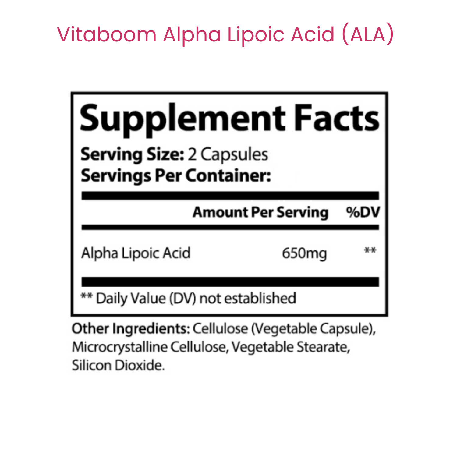 Alpha Lipoic Acid (ALA)