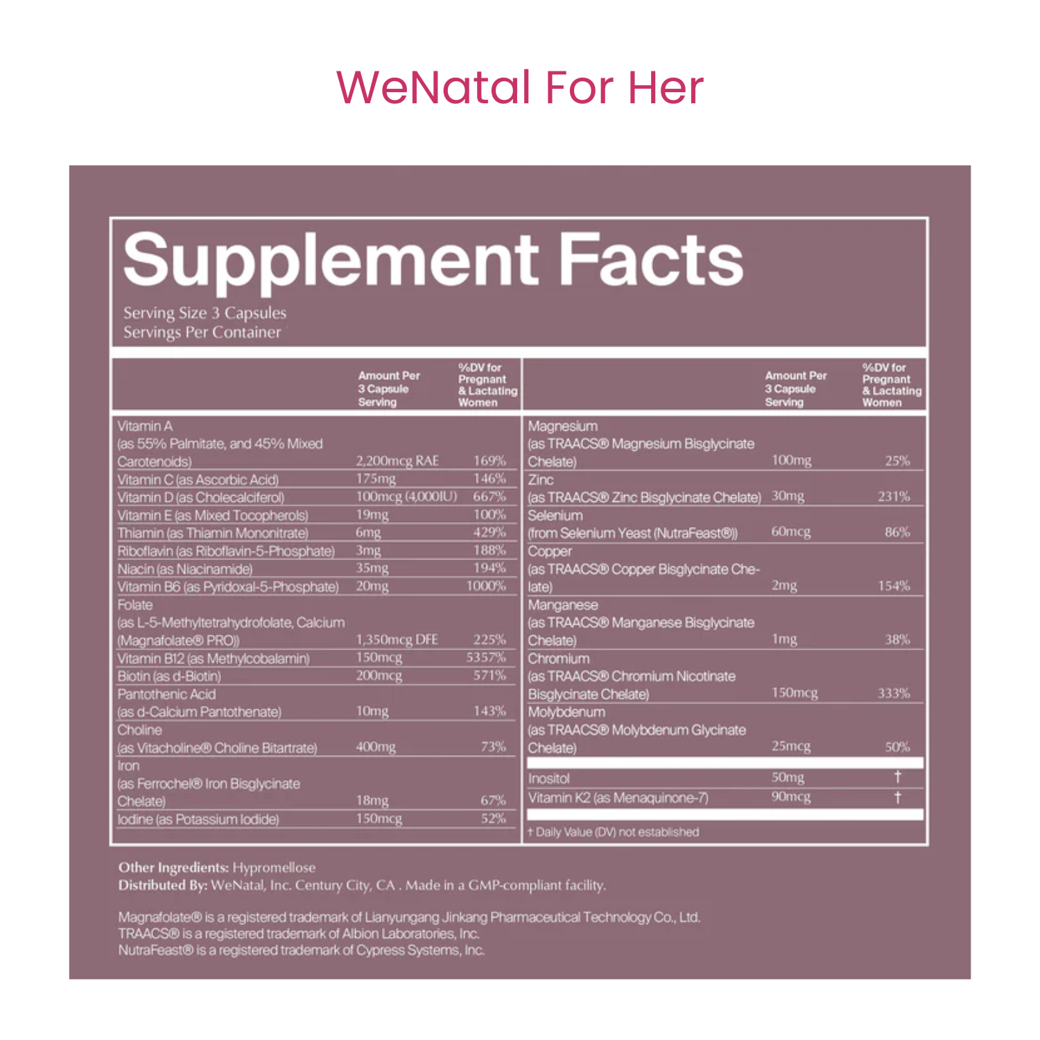 For Her - Prenatal and Postnatal Multivitamin